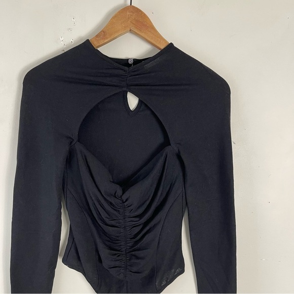 ASTR the Label Cristen Bodysuit in Black long sleeve size XS NWOT - Picture 9 of 15